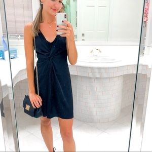 Twist Front Silky Camisole Dress